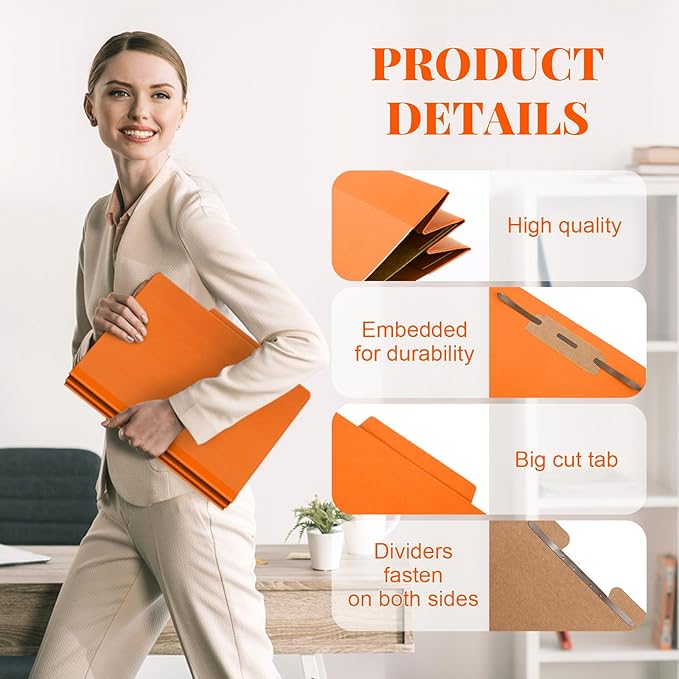 Skyygemm 36 Pcs Classification Folders Letter Size, 1 Divider Pressboard File - Image 3