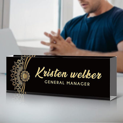 SalaGraphics Desk Name Plate Personalized, Custom - Image 2
