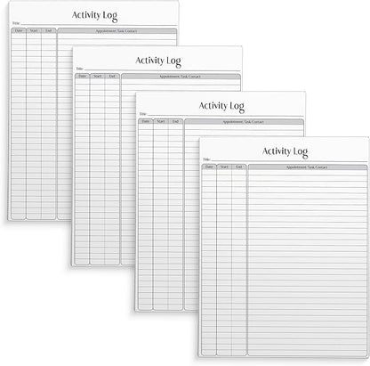 Better Office Products Activity Log Notepad, 8.5" x 11", Planning Note Pad by BetterOfficeProducts