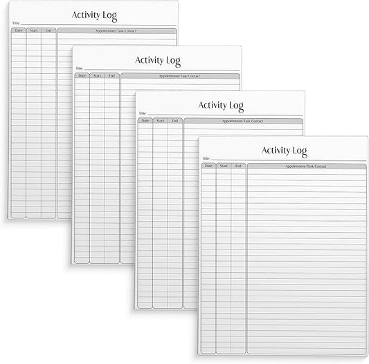 Better Office Products Activity Log Notepad, 8.5" x 11", Planning Note Pad by BetterOfficeProducts