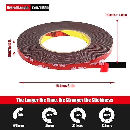 Double Sided Tape Heavy Duty, Waterproof Mounting Foam Tape, 73ft Length - Image 7