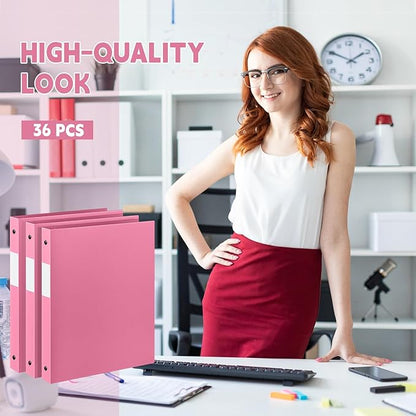 Henoyso 36 Pcs 3 Ring Binder 0.5 Inch Round Fits Letter Size 8.5'' x 11'' Paper - Image 5