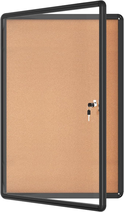 Mifuro 36"x24" Enclosed Bulletin Board, Lockable Weather-Resistant Aluminum by MifuroOfficeProduct