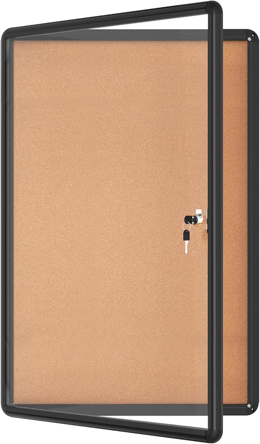 Mifuro 36"x24" Enclosed Bulletin Board, Lockable Weather-Resistant Aluminum by MifuroOfficeProduct