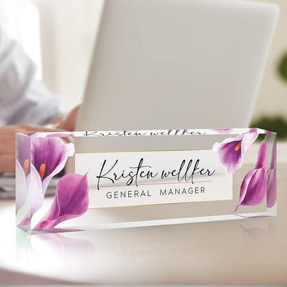 Personalized Name Plate for Desk Custom Acrylic Desk Name Plate Custom Employee - Image 4