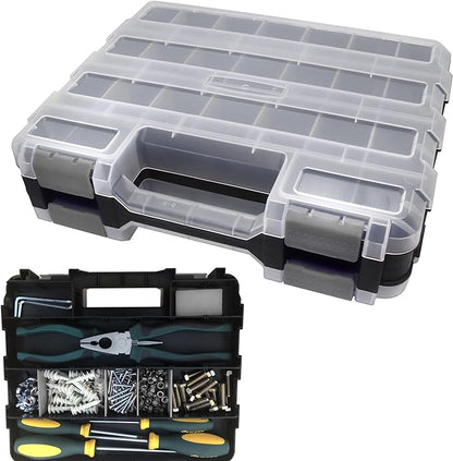 Double Side Tool Box Organizer, Hardware Storage Box, Portable Small Parts by BUSY-CORNER