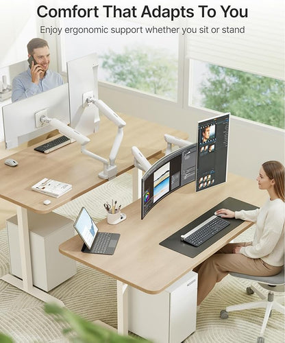 monTEK Dual Monitor Arm with USB, Mechanical Spring Monitor Arm - Image 8