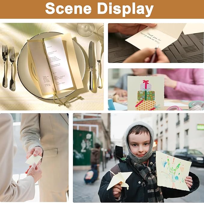 Silunkia 40 Sheets Cream Cardstock 8.5 x 11 Off White Paper, 200gsm/75lb Ivory - Image 7