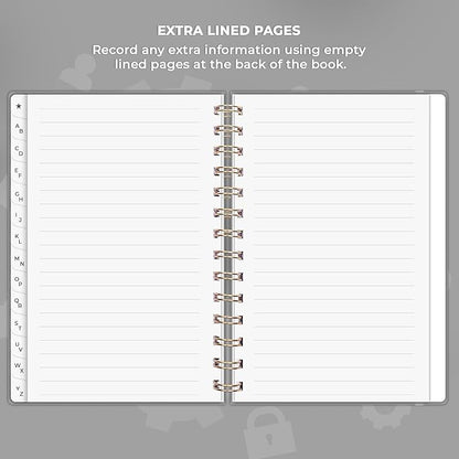 Clever Fox Password Book Spiral – Internet Address & Password Organizer - Image 6