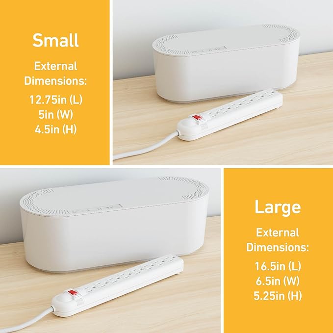 D-Line Cable Management Box, Power Strip Holder, Floor Outlet Hider, Desk Cord - Image 4