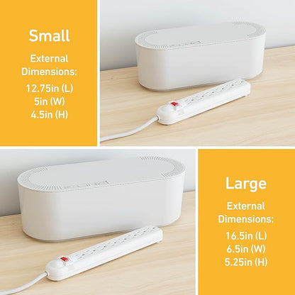 D-Line Cable Management Box, Power Strip Holder, Floor Outlet Hider, Desk Cord - Image 4