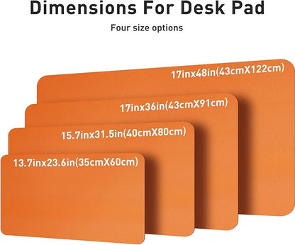 Aothia Leather Desk Pad Protector, Mouse Pad, Office Desk Mat, Non-Slip PU - Image 7