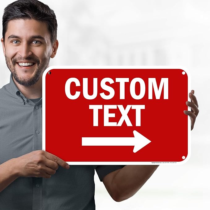 Custom Arrow, Custom Directional Sign, Right Arrow, 12x18 Inches, 55 mil thick - Image 2
