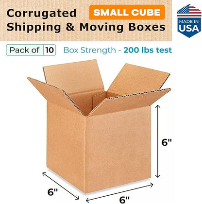 Small Cube Moving & Shipping Boxes 6x6x6 inches - Image 2