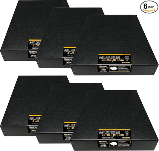 Lineco Museum Archival Storage Box, 16.75x20.75x3 in. Drop Front Design. by Lineco