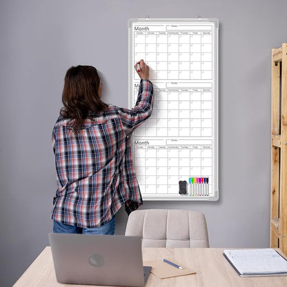 Lincia 36" x 18" Double Sides Dry Erase Calendar - Image 5