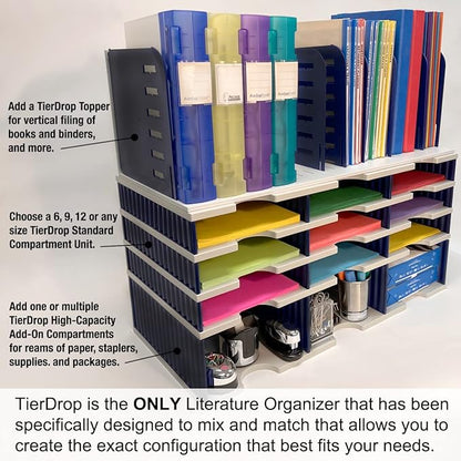 Ultimate Office TierDrop Jumbo 12-Compartment High-Wall Sorter - Image 6