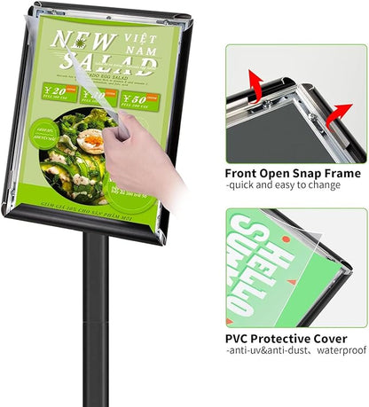 INNOVSIGN 3Packs Heavy Duty Adjustable Pedestal Poster Sign Stand, 11x17 - Image 5