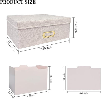 Sprsthai Linen Photo Storage Box – Holds 1700 Photos, 24 Adjustable Dividers & - Image 7
