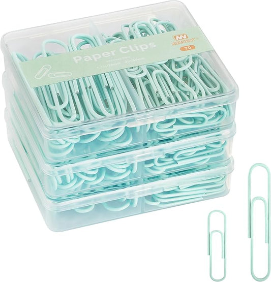 NEEWAY Colorful Paper Clips Assorted Sizes, Small and Large Paperclips by NEEWAY