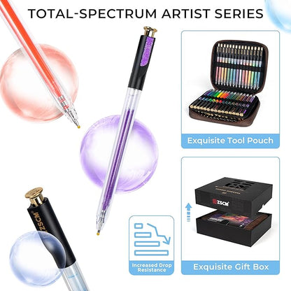 ZSCM Retractable Gel Pen For Adult Coloring, 100 Colors Large Capacity - Image 5