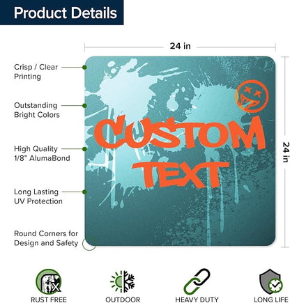 Custom Sign, Custom Street Sign, 11 Font Colors, 13 Font Styles, 4 Hole Options - Image 6