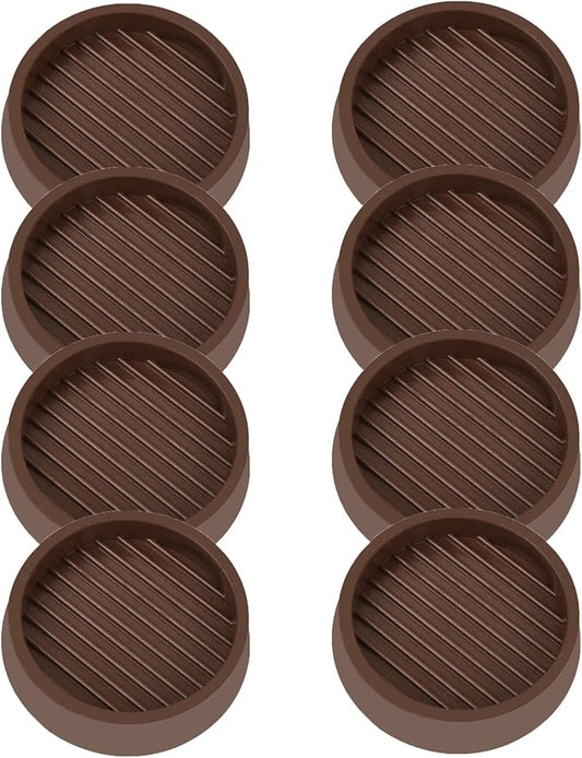 VOCOMO 2X2 Round Rubber Caster Cups, Non Slip Furniture Pads, Anti-Slip Gripper by VOCOMO