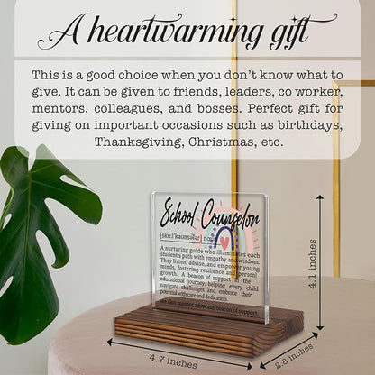 School Counselor Gifts, Thank You Desk Sign - Image 4