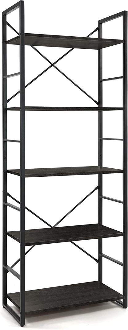 CAPHAUS 5 Tier Bookshelf, 24 Inch Width Free Standing Shelf, Bookcase Shelf - Image 9
