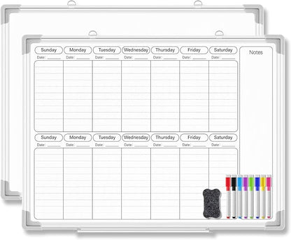 Lincia 24" x 18" Horizontal 2 Weekly Dry Erase Calendar by Lincia