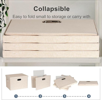 Graciadeco Large 17" 36 Quart Collapsible Stackable Storage Bins - Image 4