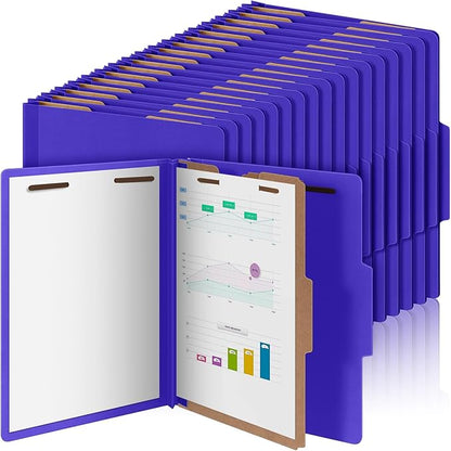 Skyygemm 60 Pcs Classification Folders Letter Size, 1 Divider Pressboard File by Skyygemm