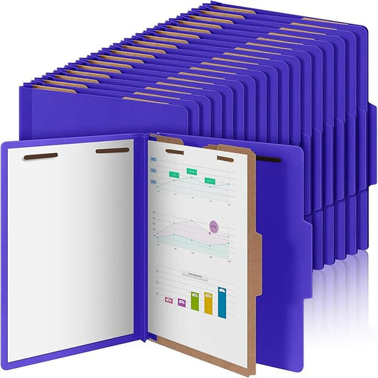 Skyygemm 48 Pcs Classification Folders Letter Size, 1 Divider Pressboard File by Skyygemm