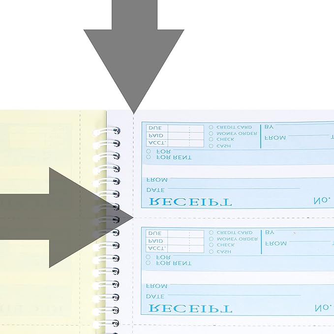 2Pcs, Money Rent Receipt Book, 7.9x11.22 Inches, Receipt Book - Image 5