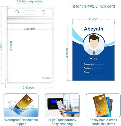 ABEYATH 1000 Pack Extra Thick ID Card Name Badge Holder Heavy Duty Waterproof - Image 2