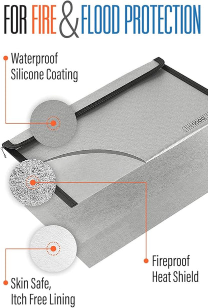 Fireproof Document Bag Envelope Size: 8" x 5" Fireproof Cash Bags - Image 3