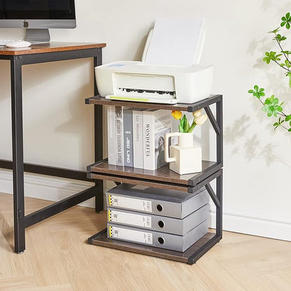 IBUYKE 2-Tier Desktop Printer Stand Holder, Book Shelf Printer Shelf - Image 5