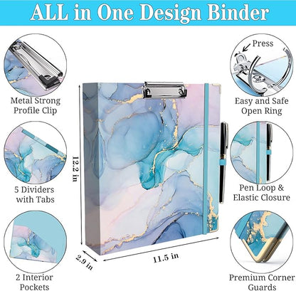 Lateefah 3 Ring Binder, 2 Inch Binder Organizer - Image 5