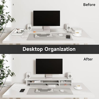 Fenge Monitor Stand, Dual Monitor Riser, 42.5inch Large Desk Computer Monitor - Image 6
