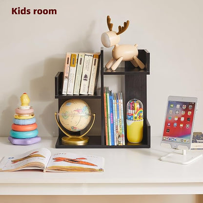 Aibiju Book Organizer for Desk, Cute Desk Top Organizing, Tree Bookshelf Unique - Image 5