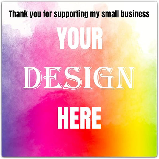 Custom 100-500 Stickers with Any Image Logo and Text by LAUKIYE