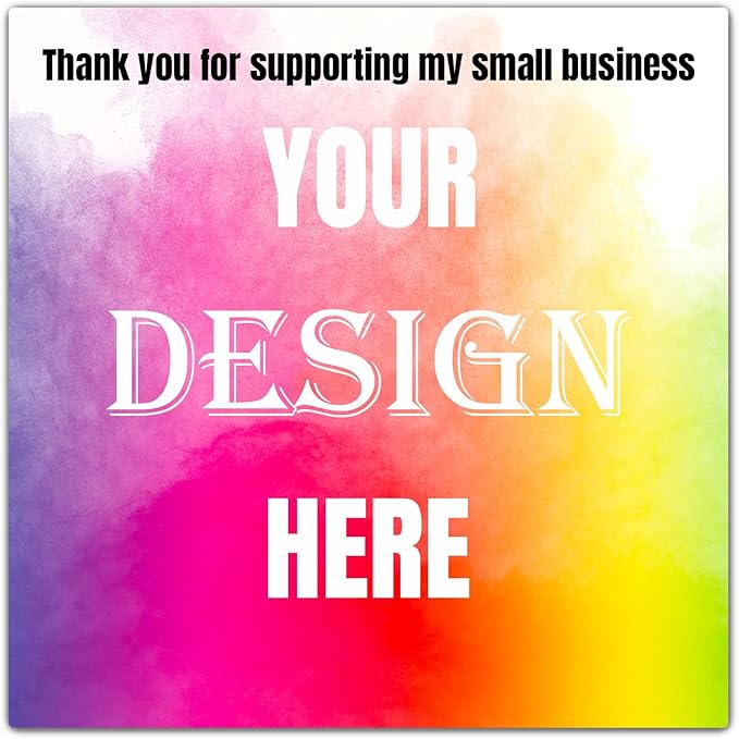 Custom 100-500 Stickers with Any Image Logo and Text. Personalized Labels by LAUKIYE