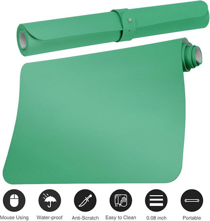 Boutilon Leather Desk Pad Protector, Non-Slip Mouse Pad, Laptop Desk Pad - Image 3