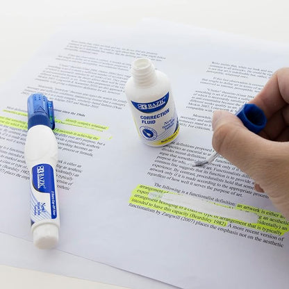 BAZIC Metal Tip Correction Pen & Correction Fluid - Image 2