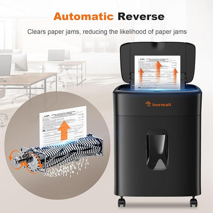 Bonsaii 100 Sheets Auto Feed Paper Shredder, Micro-Cut Heavy Duty Shredder / - Image 5