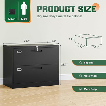 Letaya Metal Lateral File Cabinets - Image 3