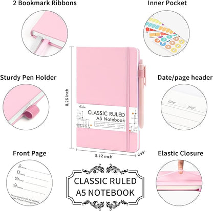 feela 12 Pack Notebooks Journals Bulk, Hardcover Notebook Classic Ruled Lined - Image 2