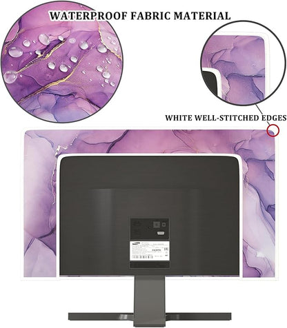 Baocicco Fashion Violet Marble Waterproof TV Dust Cover 80 Inch Anti-Static - Image 3