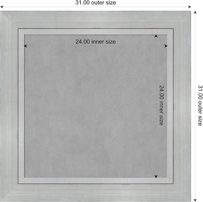 Amanti Art Silver Framed Magnetic Board 31x31 Medium Vision Board - Image 4