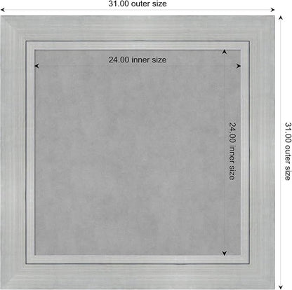Amanti Art Silver Framed Magnetic Board 31x31 Medium Vision Board - Image 4